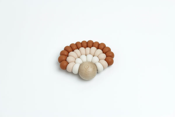 Beaded rainbow teether(Terracotta)