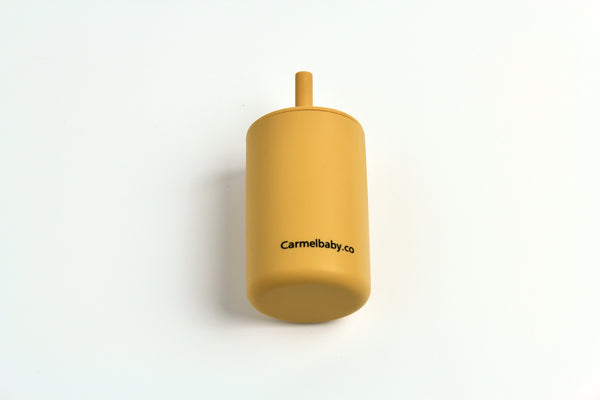 Silicone Straw Cup(Mustard)