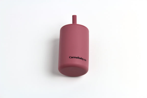 Silicone Straw Cup(Powder Rose)