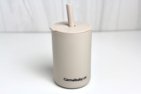 Silicone Straw Cup(Ivory)