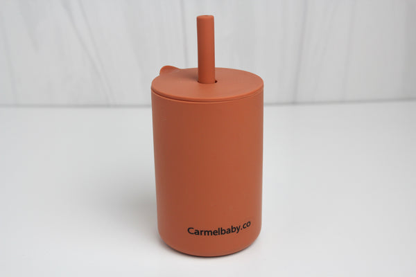 Silicone Straw Cup(Golden Ochre)